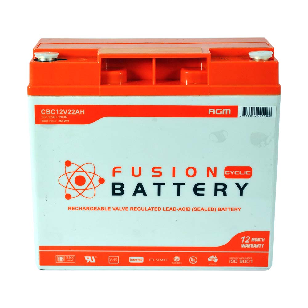 CBC12V22AH Fusion AGM 12V Deep Cycle Battery - Superstart Batteries