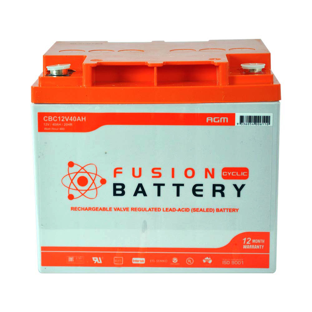 Cbc12v40ah Fusion Agm 12v Deep Cycle Battery Superstart Batteries 2862