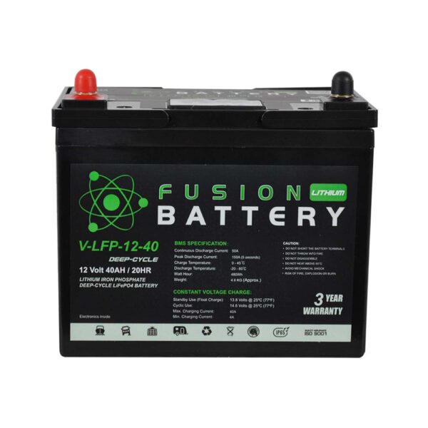 V-LFP-12-40 Fusion Lithium 12V Deep Cycle Battery - Superstart Batteries